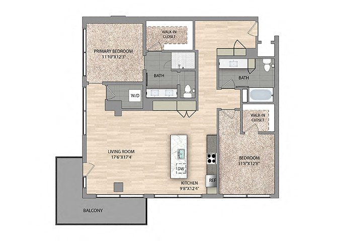 Floor plan layout diagram for B6